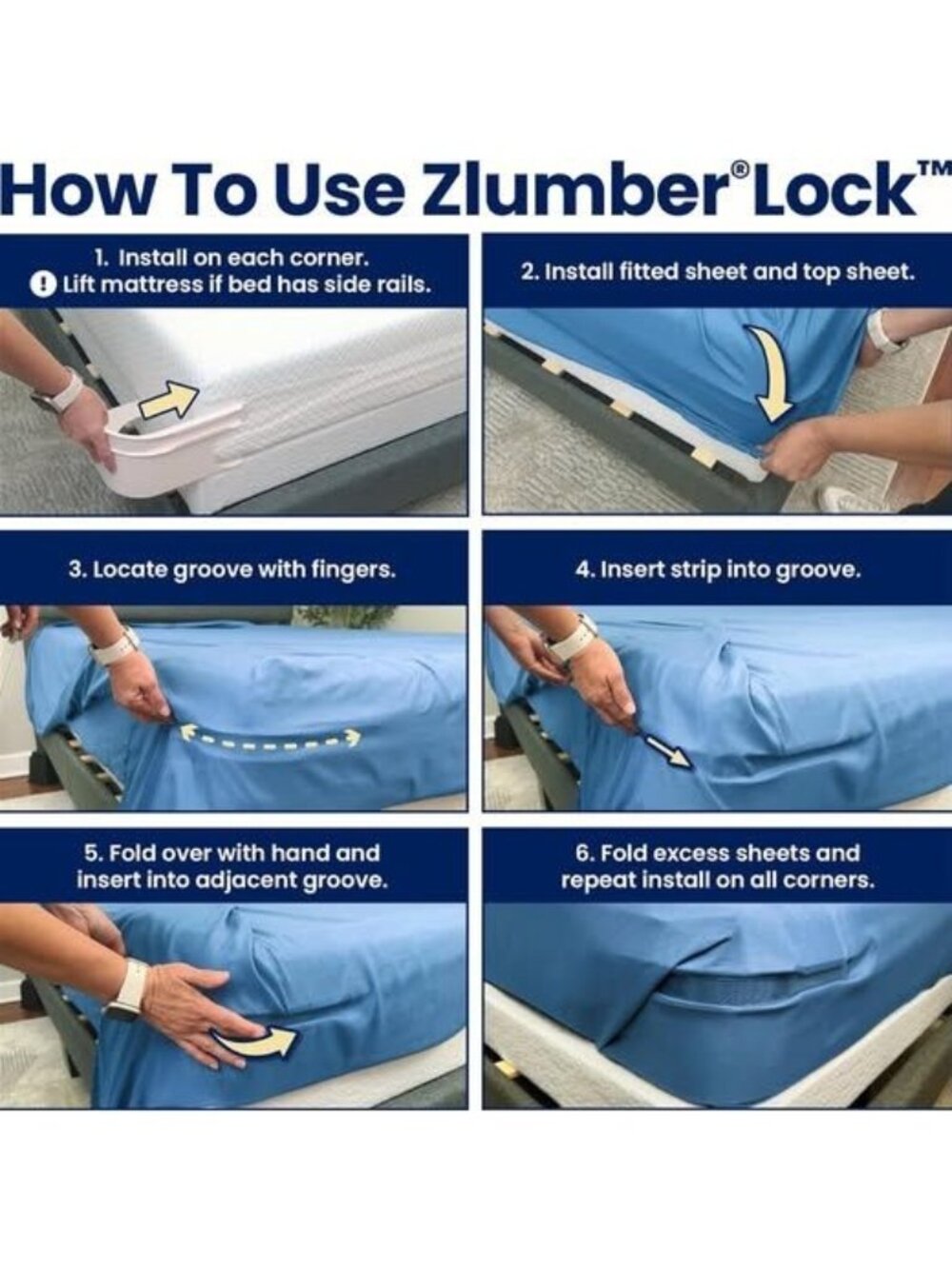ZlumberLock – Secure Sheet Holder w Heavy-Duty Mattress Straps - Picture 7 of 10